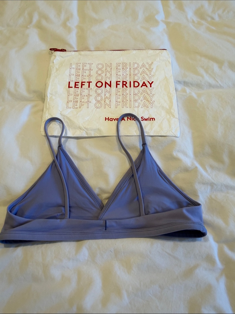 Left On Friday Lavender High-Waist Triangle Bikini - Picture 3 of 4